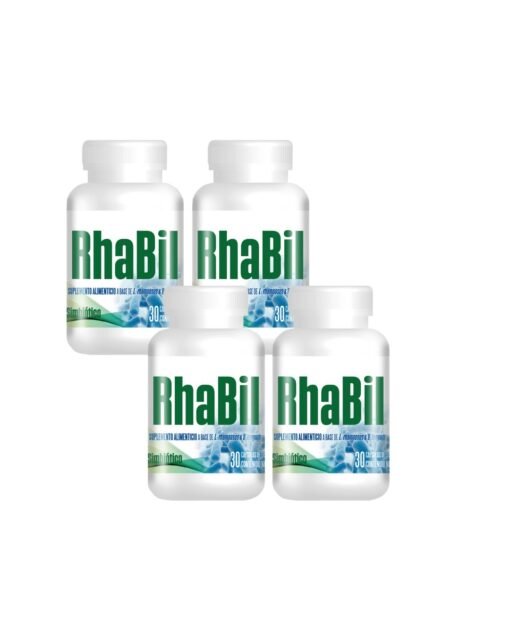 Rhabil, paquete con 4 frascos C/30 caps c/u